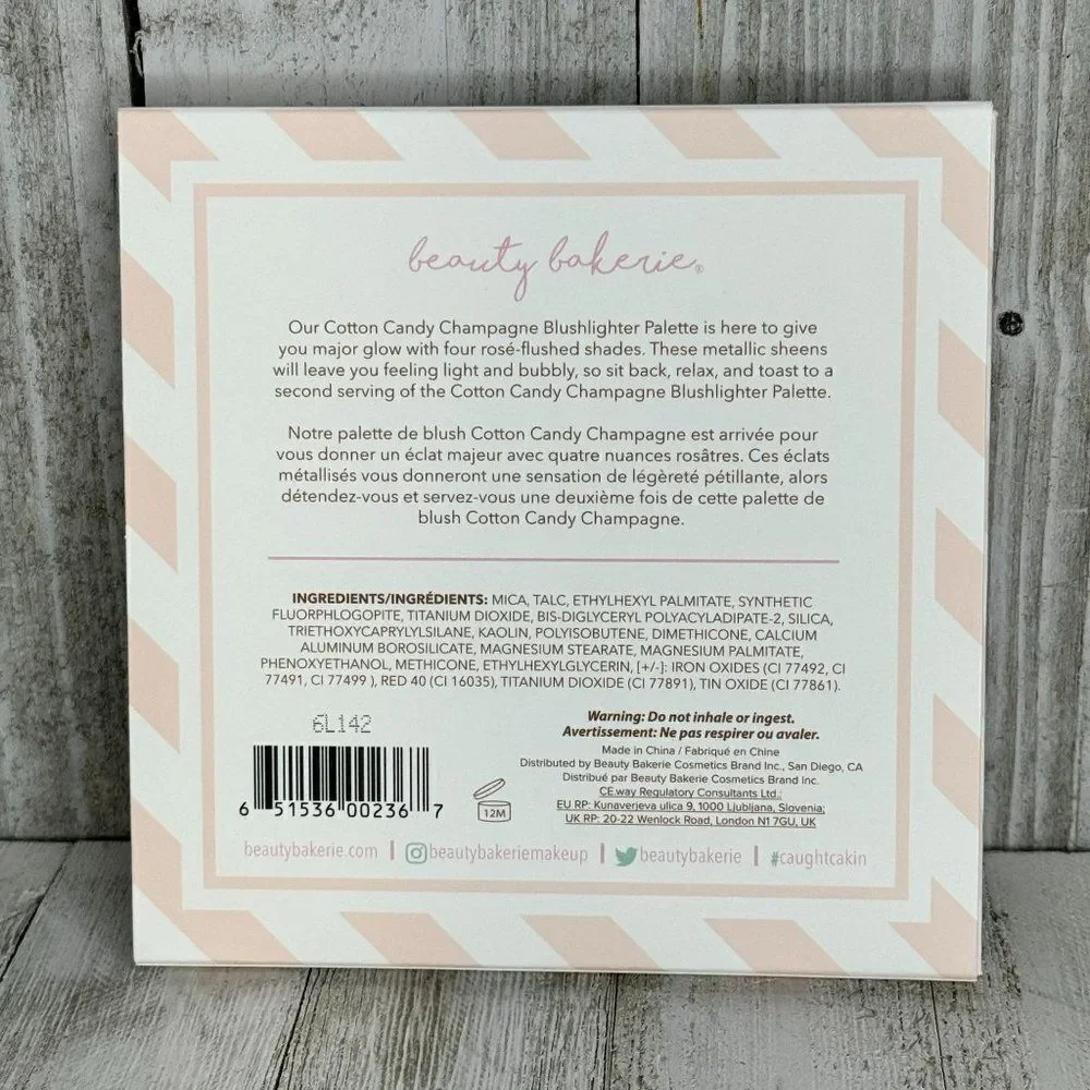 Beauty Bakerie Cotton Candy Champagne Blush highlighter Palette NEW NIP